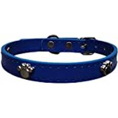 Huansun Läder Paw Cut Puppy Collars Justerbara Collars