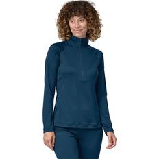 Patagonia Women Base Layers Patagonia Women's CapileneR Midweight Zip-Neck Lagom Blue