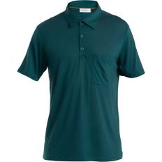 Icebreaker Men Polo Shirts Icebreaker Men's Drayden SS Polo, Medium, Green