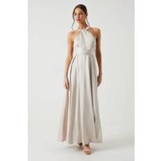 Coast Twist Halterneck Satin Bridesmaids Dress Champagne