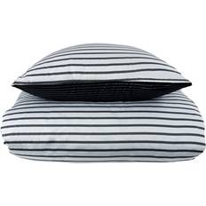 Borg Living Striped Dynetrekk Hvit, Svart (220x140cm)