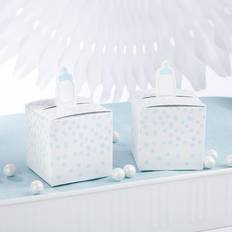 Baby Shower Gift Bags Kate Aspen Classic Blue Baby Bottle Favor Box Set of 24