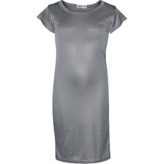Grey Dresses A2Z Kids 11-12 Years, Steel Grey Girls Midi Dress Kids 100% Polyester Plain Bodycon 11-12yrs