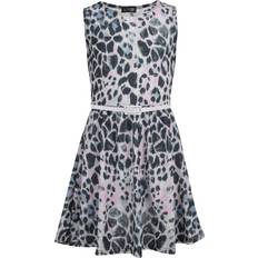 Round Dresses A2Z Kids 11-12 Years Girls Skater Sleeveless Leopard Print Party Dresses