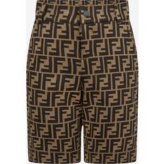Fendi Boys Cotton-blend Shorts - Brown