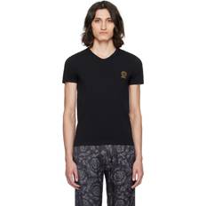 Versace T-shirts Versace Bomull Lingerie T-shirt Med V-ringning - Svart