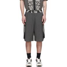 Balmain Men Trousers & Shorts Balmain Black & Off-White Printed Shorts EDK NOIR/IVOIRE IT