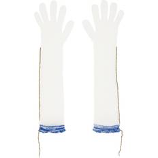 White Gloves & Mittens MM6 Maison Margiela White Contrast Stitch Gloves