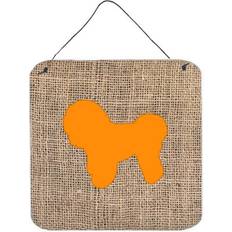 Orange Wall Decor ComfortCreator 6 Bichon Frise Burlap Orange Or Hanging Prints Wall Decor