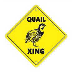Plastic Wall Decor SignMission D-4-X-QUAIL 4 Xing Crossing Wall Decor