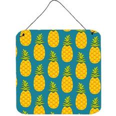 Turquoise Wall Decor ComfortCreator Pineapples on Teal Prints Wall Decor