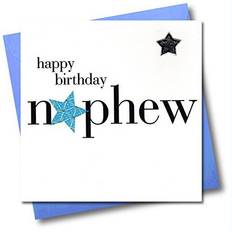 Blue Cards & Invitations Claire's Claire Giles Hearts and Stars Happy Birthday Nephew Card