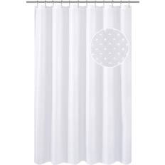 White Shower Curtains Euroshowers W180 X L200 Diamond