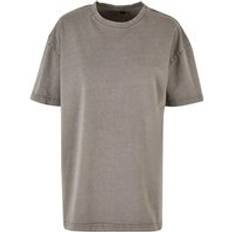 Build Your Brand Acid Wash Oversized T-Shirt Brown
