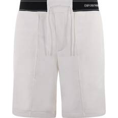 Emporio Armani White Shorts Emporio Armani Varme hvite casual shorts med snøring White