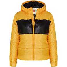 Yellow Jackets A2Z Kids 11-12 Years, Mustard Girls Boys Contrast Panel Padded Quilted Jackets Yellow 11-12yrs