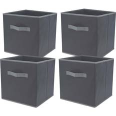 Geezy 4 Foldable Square Collapsible Folding Cubes Storage Box