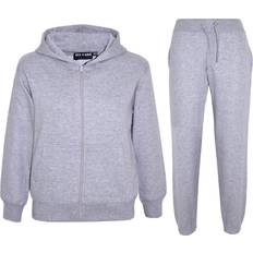 Grey Tracksuits A2Z Kids 5-6 Years, Grey Unisex Tracksuit Hoodie with Joggers Jogging suit 5-6yrs