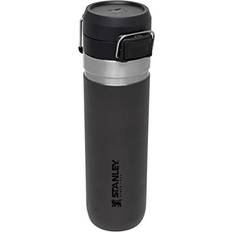Stanley Quick Flip Steel Water Bottle .71L 24OZ Charcoal – Leakproof Insulated Water Bottle Push Button Locking Lid