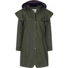 Green - Women Rain Clothes Lighthouse Outrider 3/4 Length Waterproof Raincoat Khaki