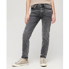 Superdry Spijkerbroeken Superdry Slimfit Jeans Met Middelhoge Taille Zwart Grootte - Zwart