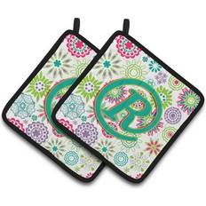 Multicolored Trivets Caroline's Treasures Carolines Treasures CJ2011-RPTHD Letter R Flowers Pink Trivet