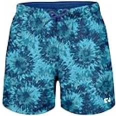 Quick Dry Uv 50 Sun Protection Swim Shorts - Blue Tie Dye