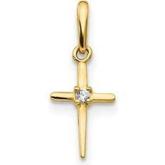 14k - Children Charms & Pendants Bagatela 14K Madi CZ Childrens Cross Pendant