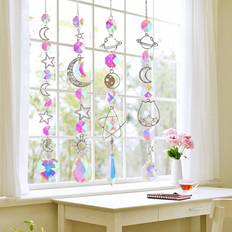 Shein 1pc Solar System Crystal Wind Chime Sun Catcher With Star Moon Shape