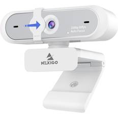 NexiGo N660P Gen 2 1080P 60FPS Webcam with Software Control, Dual Microphone & Cover, Autofocus, HD USB Computer Web Camera, for OBS/Zoom/Skype/FaceTime/Teams/Twitch, White