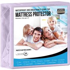 Purple Mattress Covers Utopia Bedding Protector Premium Terry Mattress Cover Purple (190.5x)