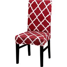 Polyester Loose Chair Covers Lalluxy Stretchy Parson Loose Chair Cover Red