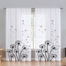 Gardiner & Tillbehör Shein 1pc High Definition Digital Printed Dandelion Curtain, Style