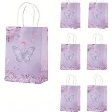 Shein 12pcs Butterfly Gift Bags, Spring/Summer Paper Carrier Bags