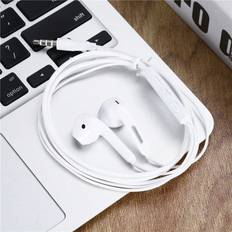 Shein White New Style Pu Patterned 3.5mm Half-In Volume Control