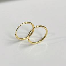 Shein 2pcs 925 Silver Earrings 10mm, 12mm, 14mm Suitable For Girls, Women As Gifts