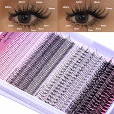Makeup Shein 480pcs Lash Clusters Individual Cluster Lash Extensions DIY Multi-Type Mixed Wispy Faux Mink Eyelash Tray Bottom, Spike, Volume Lashes For Self Applic