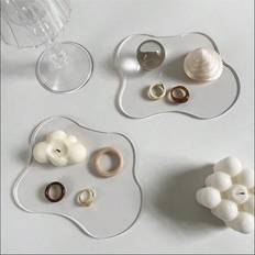 Transparent Glasunderlägg Shein 1pc Irregular Shaped Acrylic Coaster For Decoration, Ins Style Heat-Resistant Tea Coffee Cup Mat Glasunderlägg