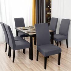 Grey Loose Chair Covers Shein Solid Colors Milk Silk Covers 1/4/6 Pcs Loose Chair Cover Gray