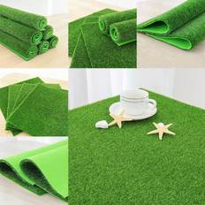 Shein 30x30cm Artificial Grassland Simulation Moss Lawn Turf Fake Green Grass Mat Carpet Micro Decorations