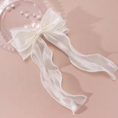 Beige Hair Clips Shein Beige Lace Hair Bows Clips For Girls