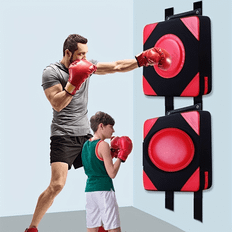 Red Punching Bags Shein PU Leather Wall Punching Pad, Boxing Punch Target Training Sandbag, Punching Bag Fighter Martial Arts Fitness