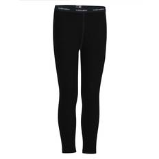 Zipper Base Layer Children's Clothing Icebreaker Kid's Merino 260 Tech Thermal Leggings - Black