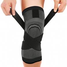 1pc Black M/L/XL Sports Kneepad Women Men Pressurized Elastic Sport Knee Pads Support Fitness Gear Basketball Volleyball Brace Protector