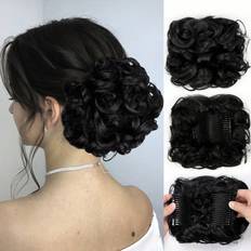 Black Hair Buns Shein Short Messy Curly Dish Hair Bun Extension