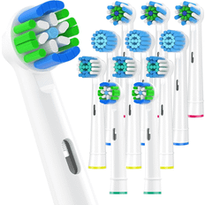 Shein 12pcs/Pack 1cm Diameter Standard Clean Replacement Electric Toothbrush Heads Compatible With Oral B 7000/Pro 1000/9600/5000/3000/8000/Genius/Smart, Et