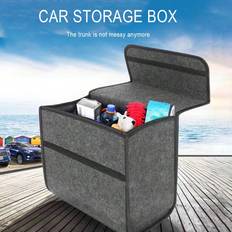Car Bags on sale Shein 1pc Car Trunk Storage Box Felt Material Small Foldable Portable Organizer