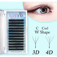 Makeup Shein Lashine 3D 4D W Shape 0.07mm Lashes 3D 4D Premade Fan Lash Extensions 0.07 C/D Curl Natural Soft Idividual Lashes