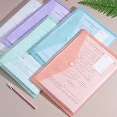 Multicoloured Binders & Folders Shein 10 Pcs 20 Pcs Moly-Grey Reinforced Transparent A4 File Folders