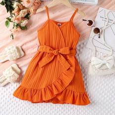 Party dresses Shein Young Girl's Stylish Vacation Belted Cami Dress